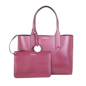 NEW EMPORIO ARMANI WINE/BLACK Tote